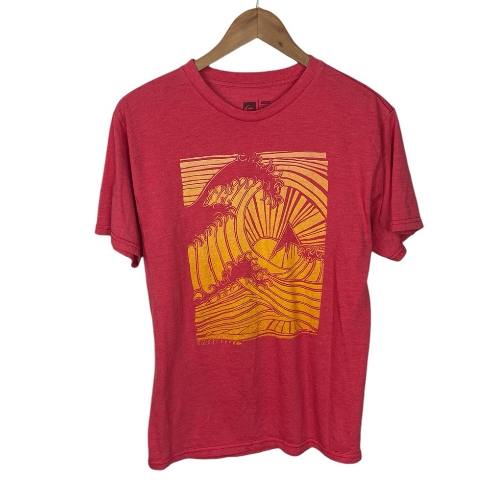 Ts618 Mens Quicksilver Surfing Brand Beach Wave Graphic T Shirt M